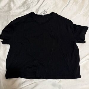 lululemon athletica Black Short Sleeve Tee Ribbed Size 8